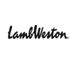Black "LambWeston.®" text, styled in a brush-script font, is centered on a plain white background, serving as a company logo.